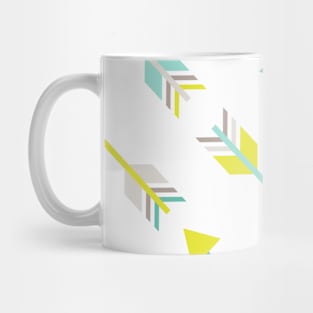 Mint Lime Tribal Arrows Pattern Indian Indigenous Mug